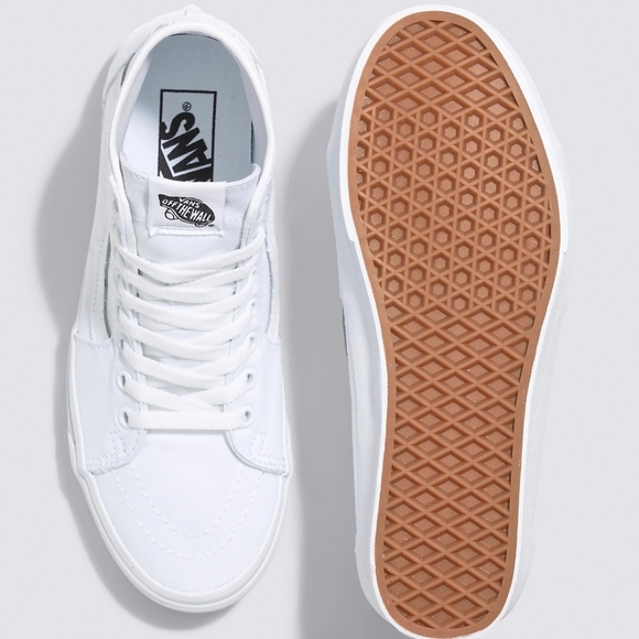 Vans Sk8-Hi Tapered Canvas Shoe True White B6/W7.5 - Picture 3 of 11